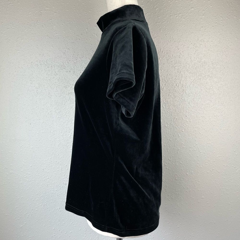 Stance Black Velour Top Size L EUC - Picture 2 of 4